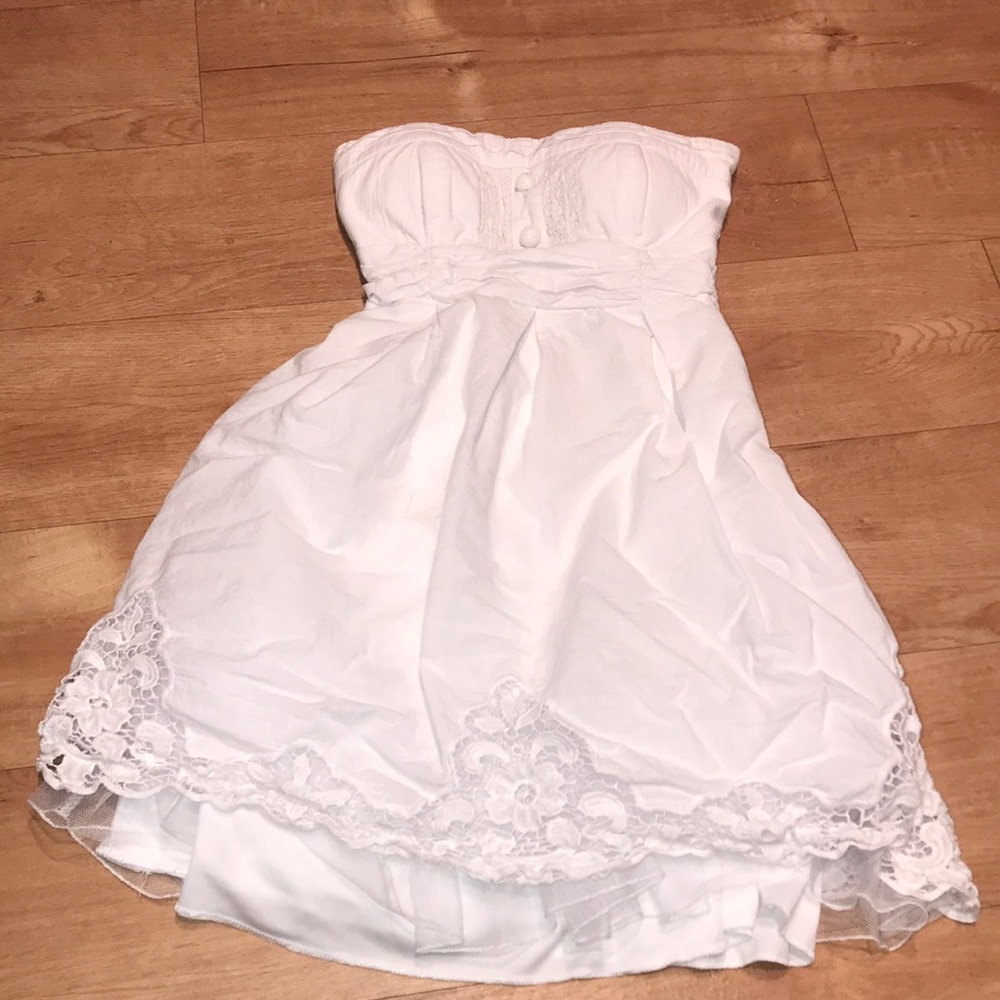City Triangles White Strapless Dress